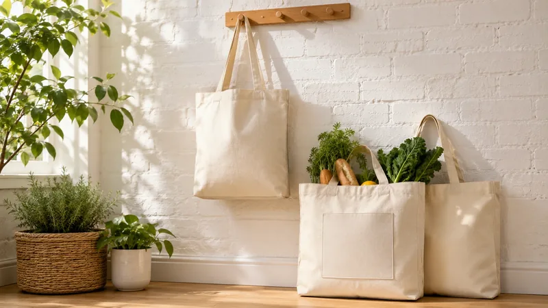 Custom printed reusable tote bags with company logos