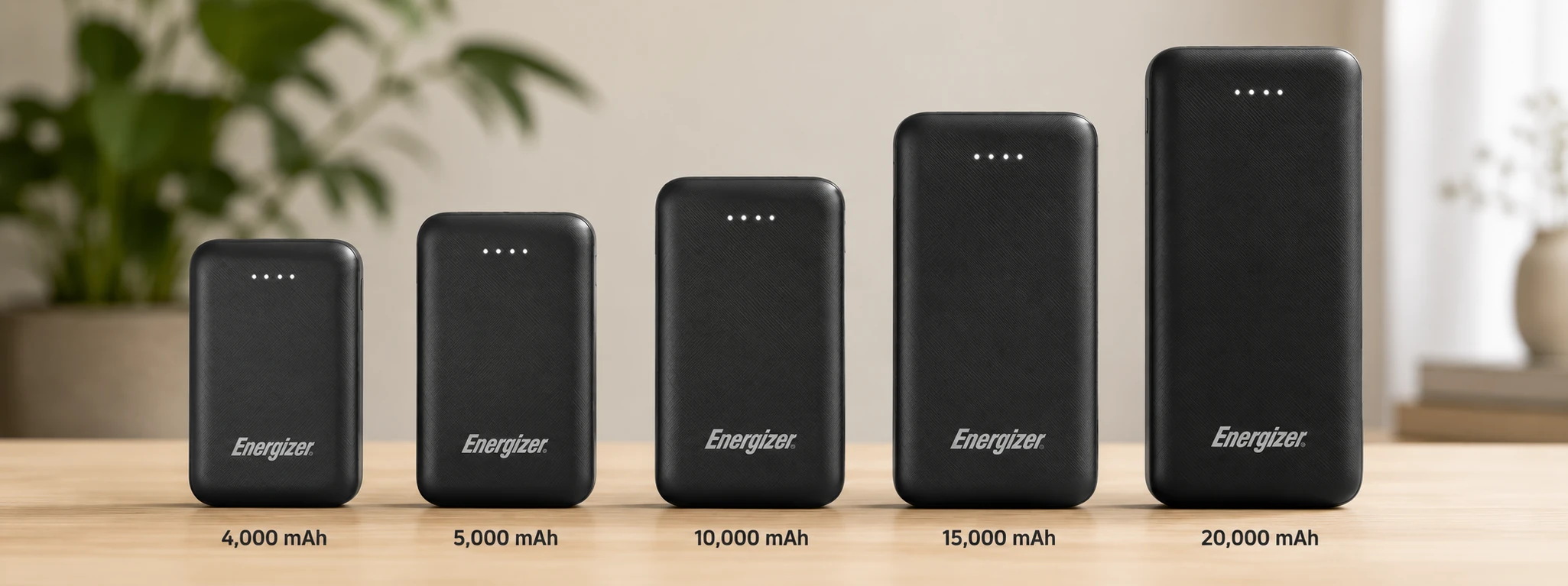 Custom Energizer power bank lineup from 4,000 to 20,000 mAh ready for logo branding