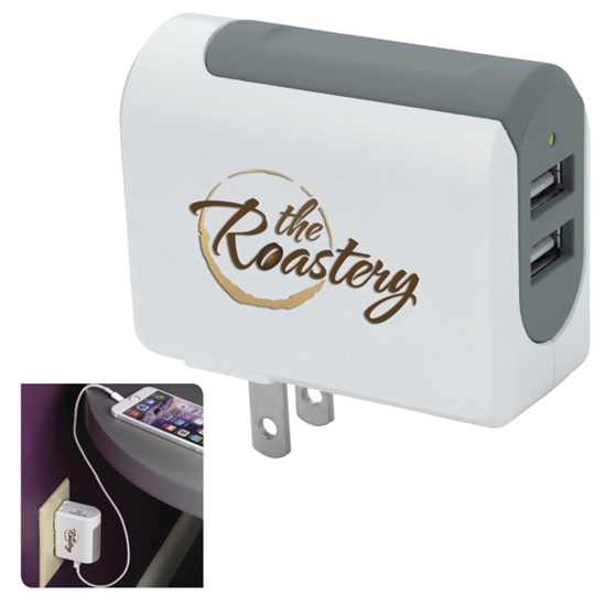 Picture of Naztech (R) Dual USB Wall Charger, 5V 3.4A