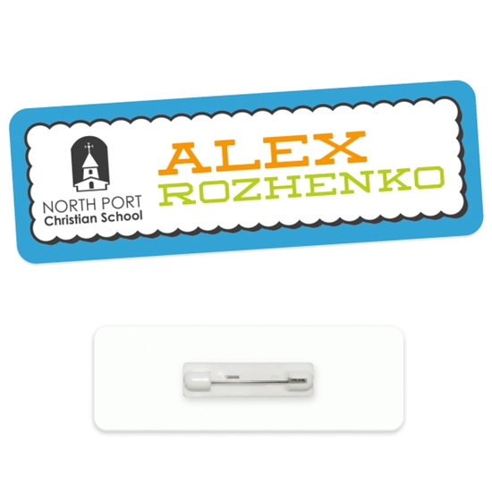 Picture of 3" x 1" Economy Name Tag - Good Value (R)