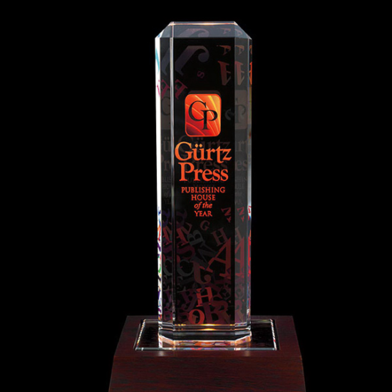 Picture of Vertical Highlight Award with Lighted Base