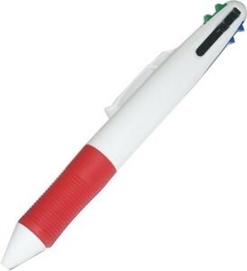 Picture of Jumbo 4 Color Red Grip Push Pens