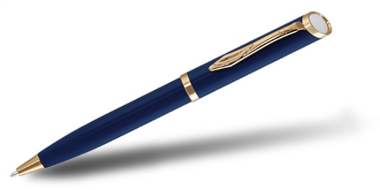 Picture of Quill 58 Ball Pens - Blue w/ Gold Accents