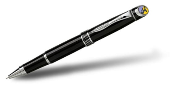Picture of Quill 700 Series Roller Ball Pens - Black/Chrome Accents