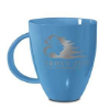 18 Oz Glossy Lustre Bistro Mugs Aqua Blue