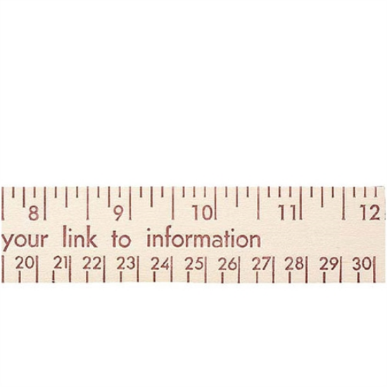 Picture of 12" Natural Finish Flat Wood Rulers - English & Metric Scale