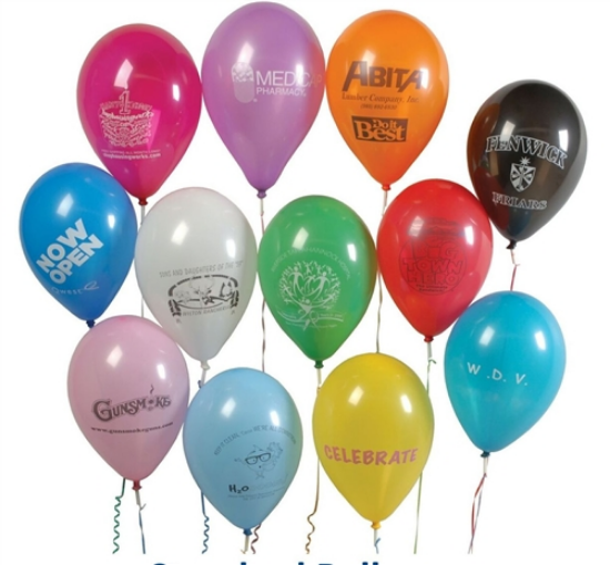 Picture of Helium Balloons 9" Latex Imprinted