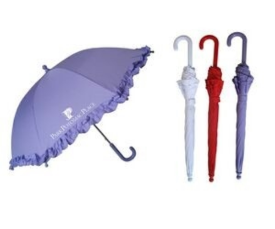 Picture of Kid's Manual Open Umbrella with Ruffled Edge (34" Arc)