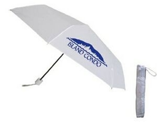 Picture of White Mini Folding Umbrella (42" Arc)