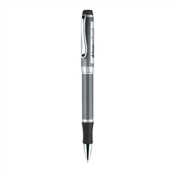 Gamma Satin Chrome Rollerball Silver/Black Pens 