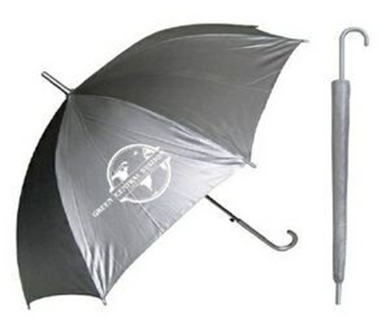 Picture of Silver Sleek Stick Umbrella with Hook Handle (46" Arc)