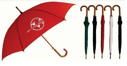 Show details for Wood Stick Umbrella (46" Arc) Picture of Wood Stick Umbrella (46" Arc)