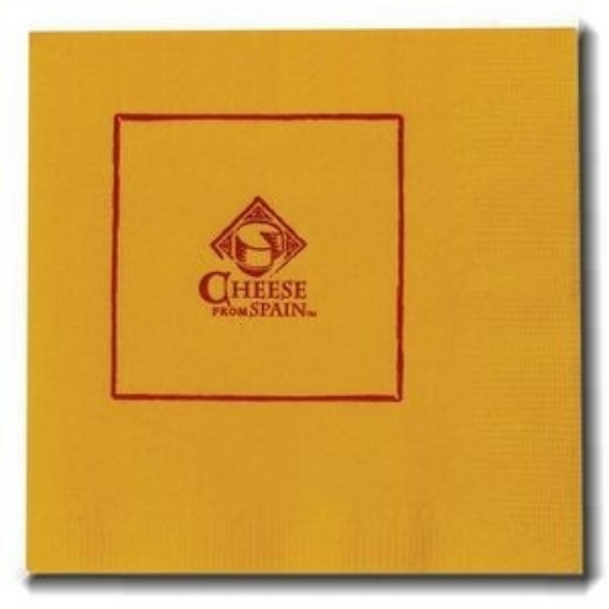 Picture of 5" X 5" Yellow Gold 2-Ply Beverage Napkins