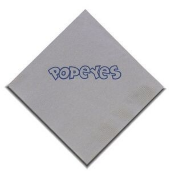 Picture of 5" X 5" Silver Gray 2-Ply Beverage Napkins