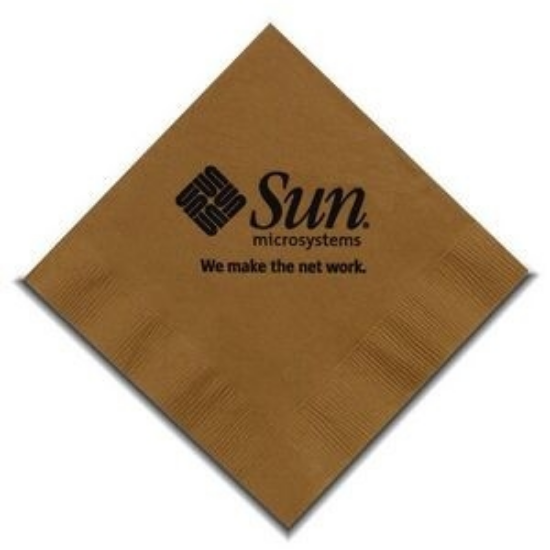 Picture of 5" X 5" Gold 2-Ply Beverage Napkins