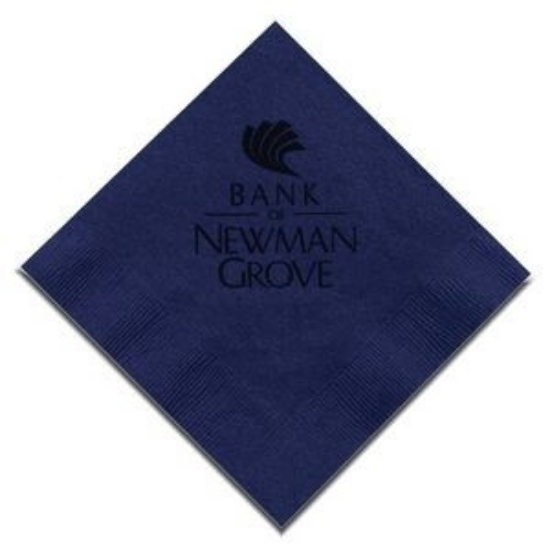 Picture of 5" X 5" Navy Blue 2-Ply Beverage Napkins