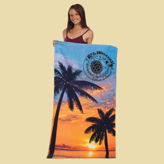 Picture of Stock Fiber Reactive Print Palm Beach Towels