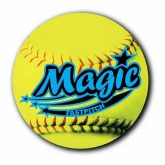 Picture of 3" Round Fastpitch Softball Car Magnets