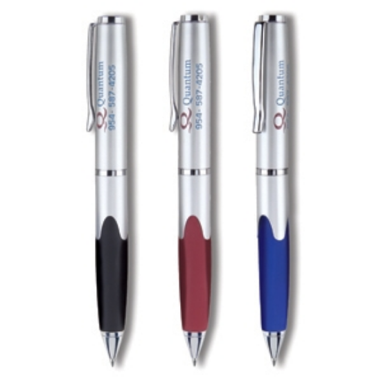 Matte Silver Twist Action Ballpoint Pen