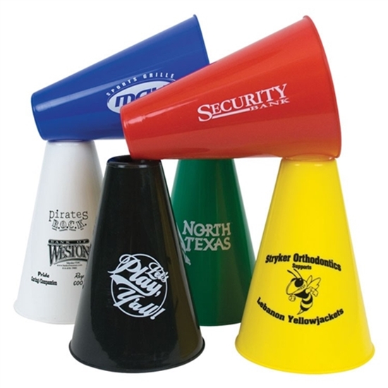 Picture of Plastic Megaphone w/ Built-In Mouthpiece (7.5") - Solid Colors