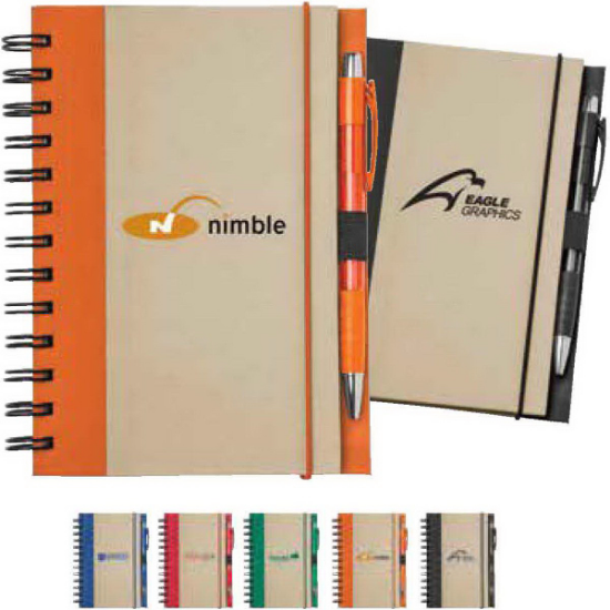 Picture of Recycled Color Spine Spiral Notebook