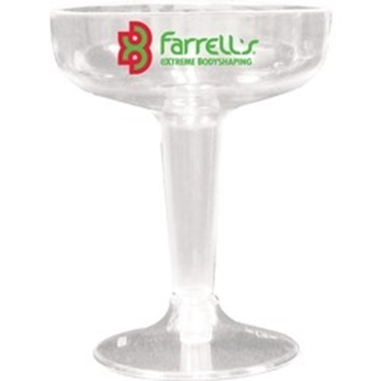 Picture of 4 Oz. 2 Piece Clear Plastic Champagne Glasses