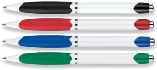 Picture of Paper Mate Plunge White Barrel Pens