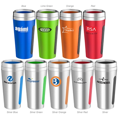 Show details for 15 oz. Dual-Grip Travel Tumbler Picture of 15 oz. Dual-Grip Travel Tumbler