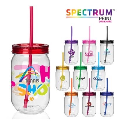 Show details for Fiesta Mason Jar Tumbler Picture of Fiesta Mason Jar Tumbler