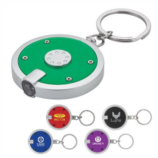 Picture of Round LED Flashlights Keychains