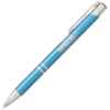 Matte Tres-Chic - Laser Engraved - Metal Pen Light Blue/Silver Trim