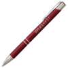 Matte Tres-Chic - Laser Engraved - Metal Pen Burgundy/Silver Trim