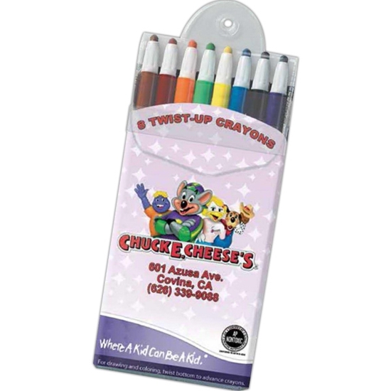 Custom Promotional SimpliColor Twist Crayons-Front Insert Only