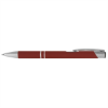 Tres-Chic Softy Pen - Full-Color Metal Pen Dark Red/Silver Accents