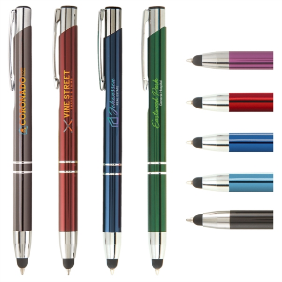 Tres-Chic Touch Stylus Pen - Full-Color Metal Pen