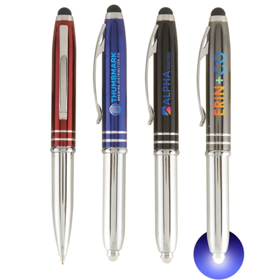 Vivano Duo Pen with LED Light & Stylus - Full Color