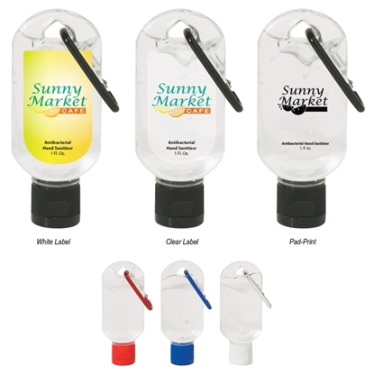 Show details for 1 oz. Hand Sanitizer with Carabiner (9029) Promotional-9029