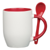 11 Oz. Full Color Stoneware Spooner Mug Red
