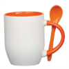 11 Oz. Full Color Stoneware Spooner Mug Orange