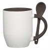 11 Oz. Full Color Stoneware Spooner Mug Black