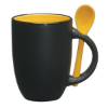 12 Oz. Spooner Mug Cobalt Black w/Yellow