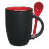 12 Oz. Spooner Mug Cobalt Black w/Red