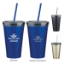 Show details for 16 Oz. Stainless Steel Double Wall Tumbler With Straw Promotional-5845