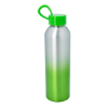 21 Oz. Aluminum Chroma Bottle Silver with Green