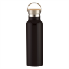 21 Oz. Liberty Stainless Steel Bottle With Wood Lid- Black