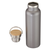 21 Oz. Liberty Stainless Steel Bottle With Wood Lid- Graphite