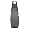 24 Oz. Crest Carabiner Sports Bottle-Charcoal w/ Black Lid
