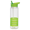 24 Oz. Tritan Banded Gripper Bottle With Straw - Clear w/ Lime Lid and Grip