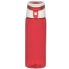 24 Oz. Tritan Flip-Top Sports Bottle- Translucent Red w/ White Accents