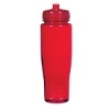 28 Oz. Poly-Clean Plastic Bottle-Translucent Red